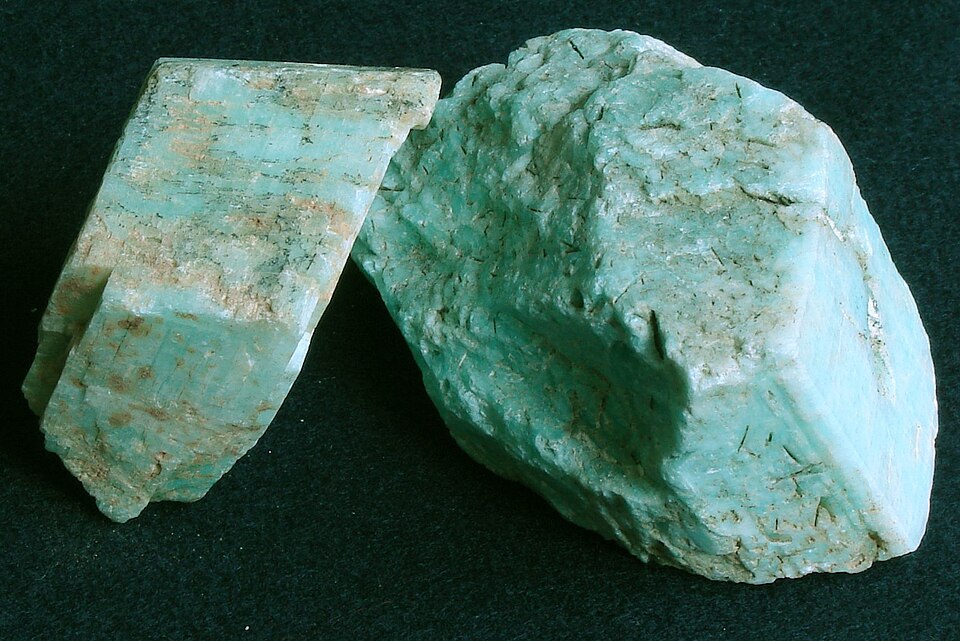 Amazonite specimen Amazonite specimen: blue-green and turquoise mineral