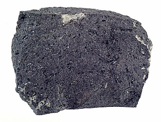 Andesite specimen: gray and dark gray igneous rock