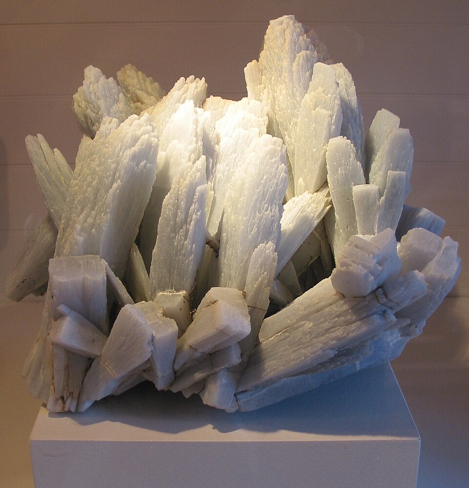 Anhydrite specimen Anhydrite specimen: colorless and white mineral