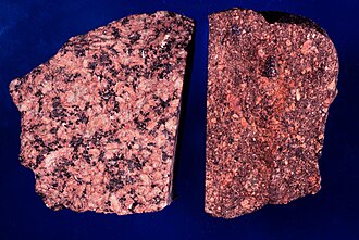 Arkose specimen: pink and red sedimentary rock