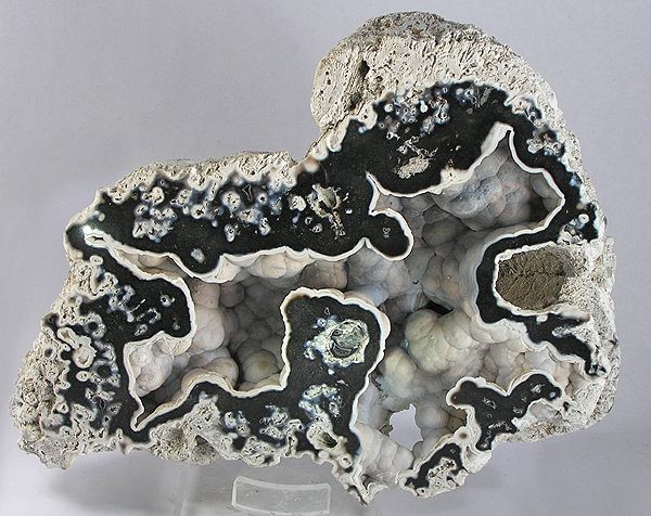 Chalcedony specimen Chalcedony specimen: blue-gray and white mineral