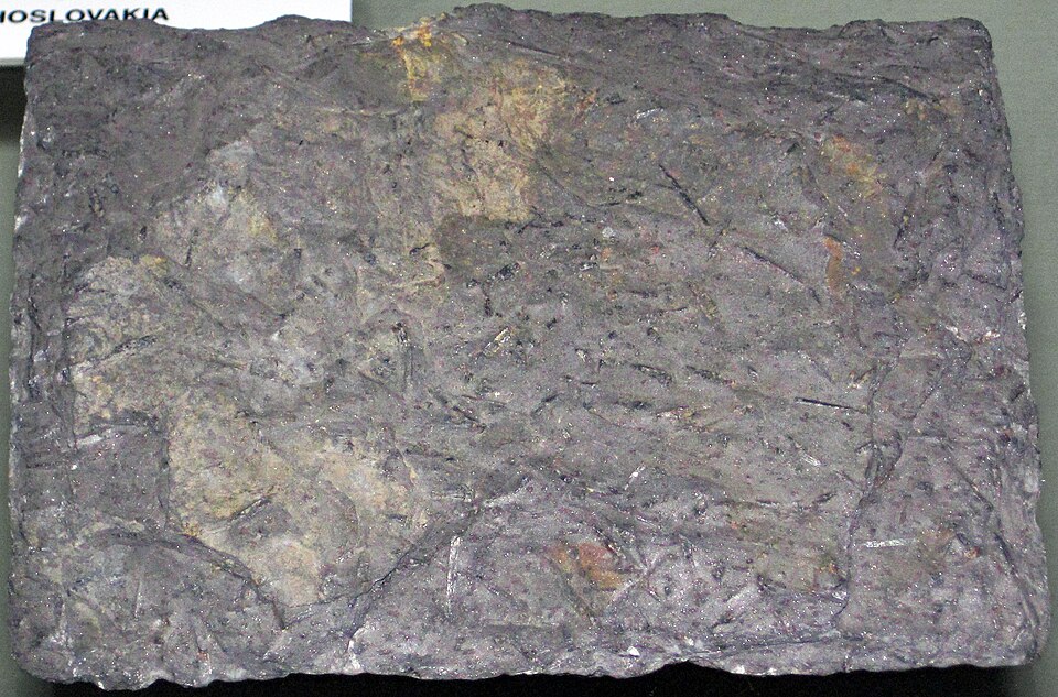 Chiastolite specimen Chiastolite specimen: gray and brown mineral