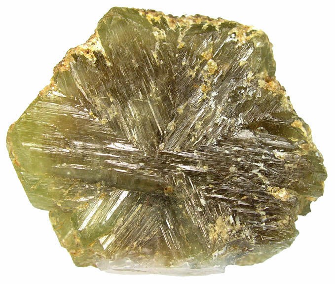 Chrysoberyl specimen Chrysoberyl specimen: yellow and greenish-yellow mineral