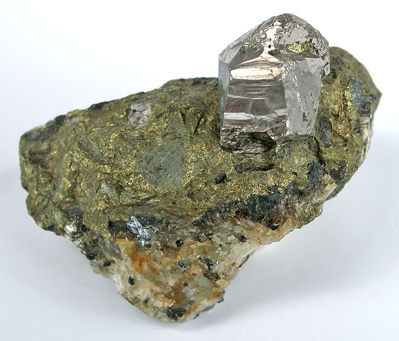 Cobaltite specimen Cobaltite specimen: silvery white with pink/reddish tint and steel gray mineral