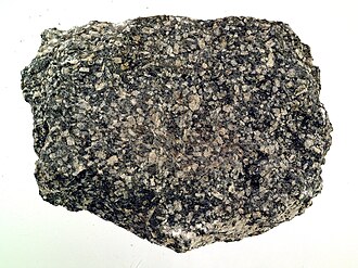 Dacite specimen: gray and light gray igneous rock