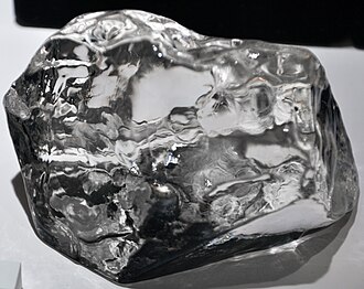 Diamond specimen: colorless and yellow gemstone
