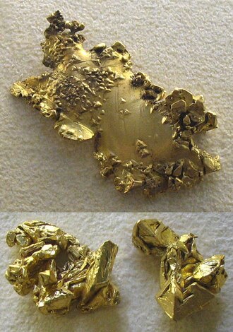 Gold specimen Gold specimen: gold and yellow mineral (photo 2)