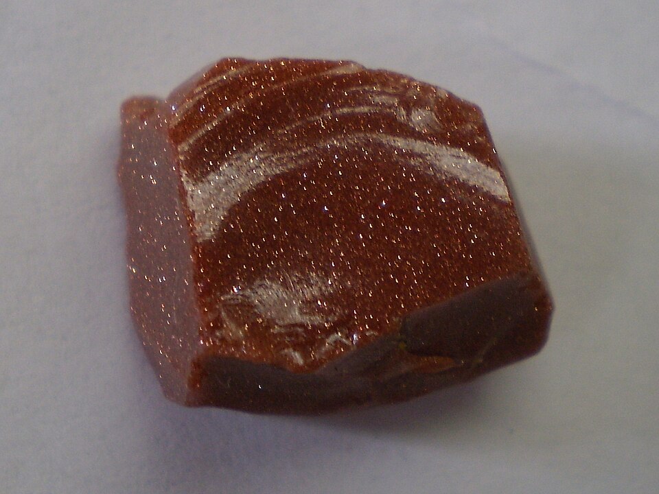 Goldstone specimen Goldstone specimen: copper and brown material