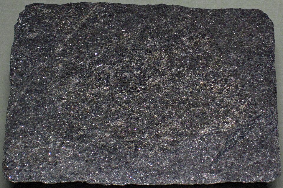 Hornblende specimen Hornblende specimen: black and dark green mineral