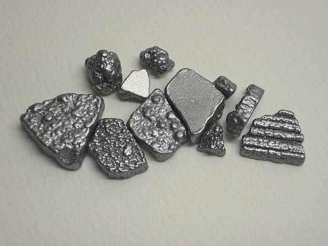 Iron specimen Iron specimen: silver-gray and dark gray metal