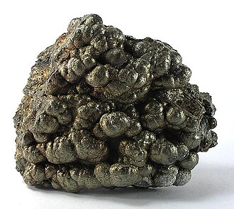 Marcasite specimen: pale brass yellow and tin white mineral