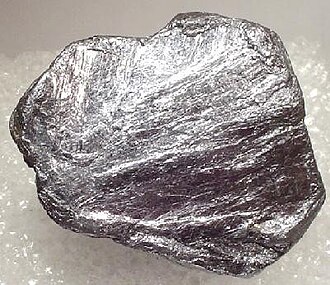 Molybdenite specimen: lead gray and bluish gray mineral