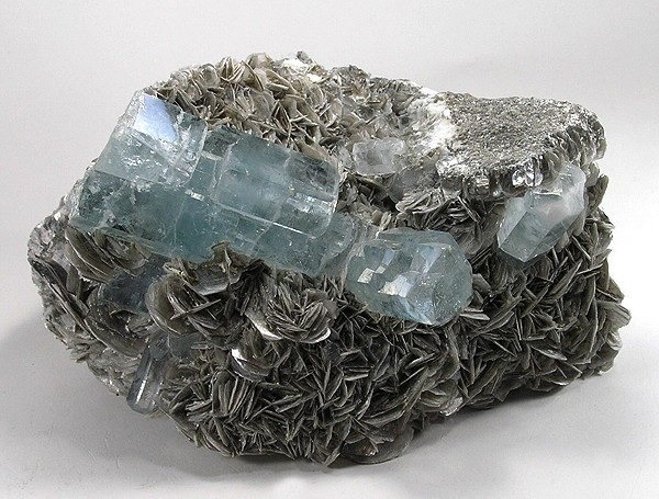 Muscovite specimen Muscovite specimen: colorless and silvery white mineral
