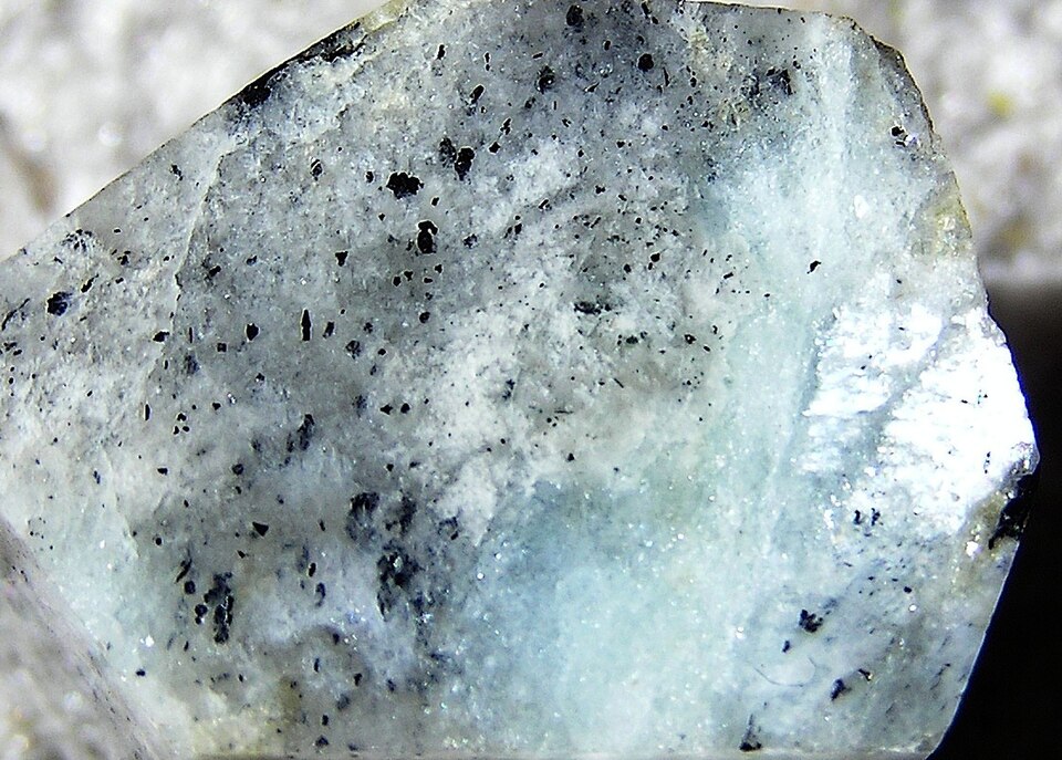 Nepheline specimen Nepheline specimen: colorless and white mineral