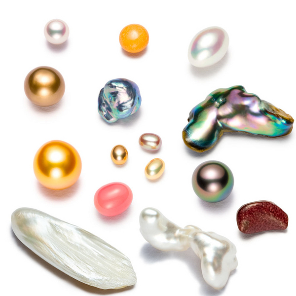 Pearl specimen Pearl specimen: white and cream gemstone