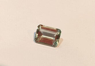Prasiolite specimen Prasiolite specimen: green and pale green gemstone (photo 2)