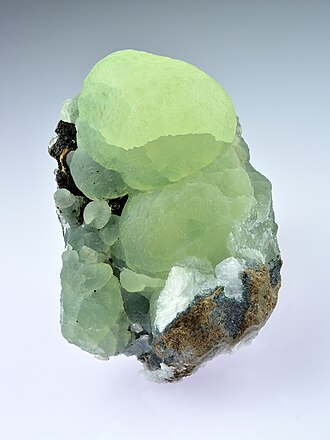 Prehnite specimen Prehnite specimen: green and yellow-green mineral (photo 2)