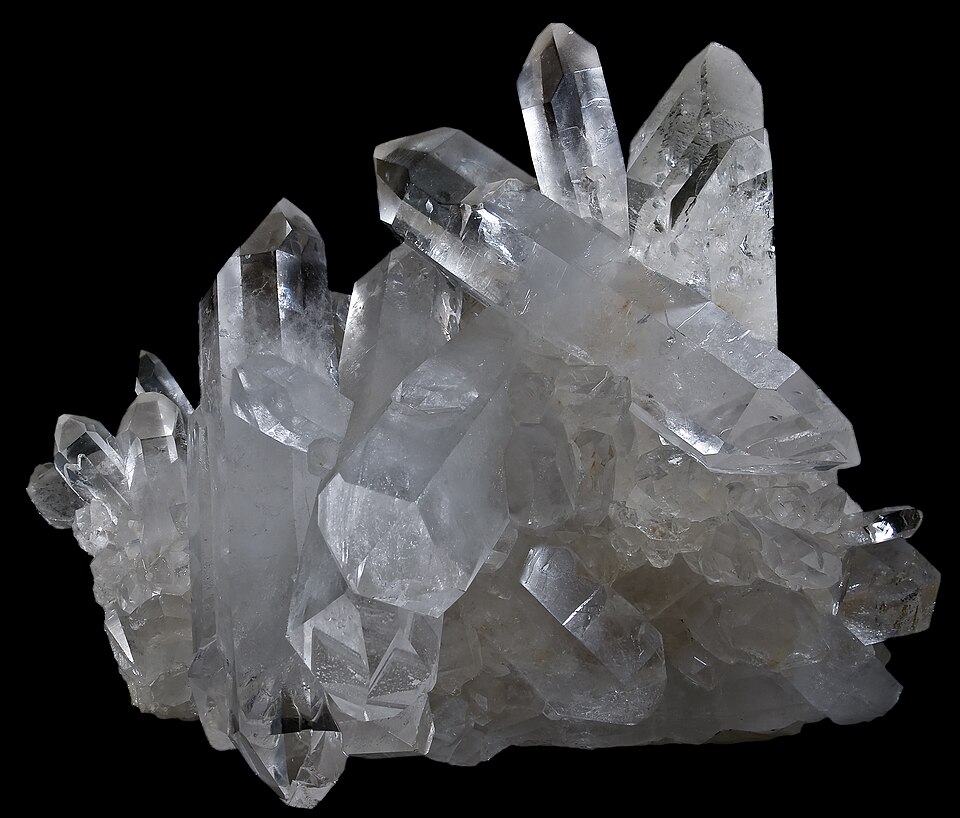 Quartz specimen Quartz specimen: colorless and white crystal