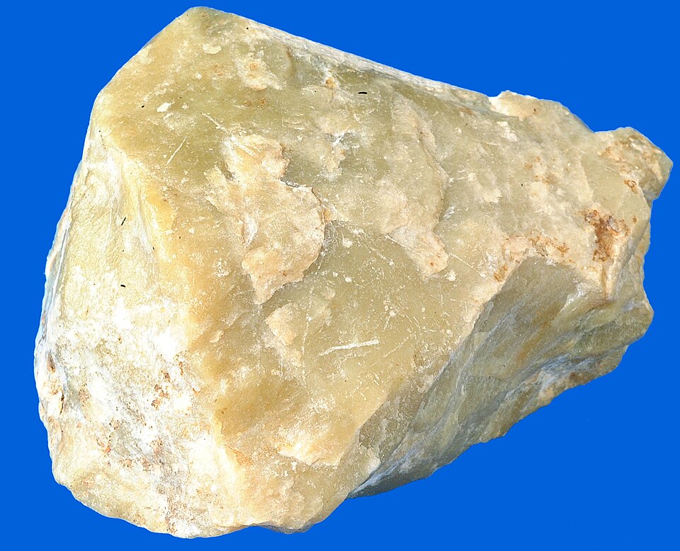 Serpentine specimen Serpentine specimen: green and yellowish green mineral