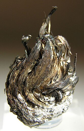 Silver specimen Silver specimen: silver white and gray mineral (photo 2)