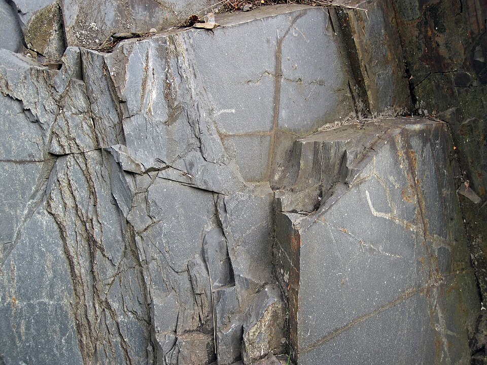 Slate specimen Slate specimen: gray and black metamorphic rock