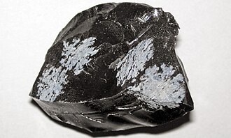 Snowflake Obsidian specimen Snowflake Obsidian specimen: black and black and white igneous rock (photo 2)