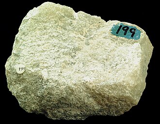 Soapstone specimen: gray and green metamorphic rock