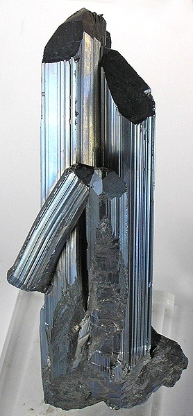 Stibnite specimen Stibnite specimen: lead gray and steel gray mineral