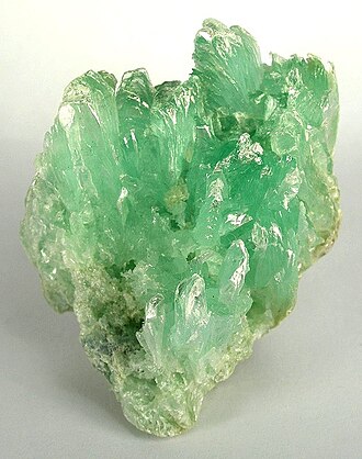 Talc specimen: white and pale green mineral