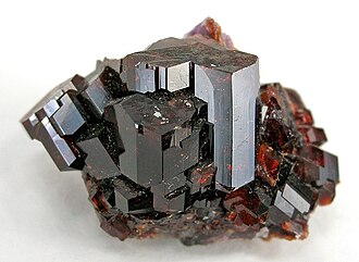 Vesuvianite specimen: green and brown mineral